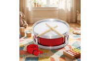 Glitter Junior Snare Drum Compact Snare Drum with Drumsticks Lightweight Percussion Instrument Portable for Beginners, Toddlers, Music Lessons, School Band, Home Practice