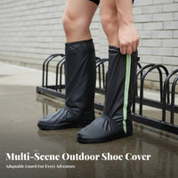 Waterproof Shoe Cover Wear-Resistant Non-Slip Biking Shoe Cover Thickened Material Oxford Cloth Boot Protector for Cyclists, Outdoor, Hiking, Camping
