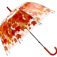 Transparent Maple Leaf Umbrella Clear Canopy Maple Leaf Umbrella 8 Steel-Rib Frame for Street Use