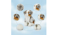 Australian Herding Stuffed Animal Tri-Color Australian Herding Stuffed Animal Stuffed Animal Dog with Floppy Ears Faux-Fiber