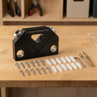 Triangular Opening 45 Degree Oblique Hole Jig Compact 45 Degree Drill Guide Jig Black Angle Drill Guide Exact Alignment for Woodworkers, Carpenters