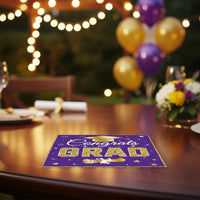 5 Pieces Lavender Gold Napkin Single-Use Graduation Party Napkin Hot Stamped