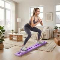 Foldable Sliding Exerciser Slim Leg Exerciser with Handlebar Compact Exercise Machine Smooth for Adults, Home Gym, Apartment