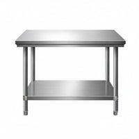 Easy to Clean Stainless Steel Work Table Rust Proof Stainless Steel Workbench Heat Resistant Kitchen Food Prep Table Unrestricted Standing Design for Restaurant Owners, Home Cooks, Homeowners, Bakery, Bar, Warehouse, Garage