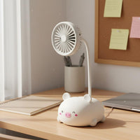 Portable and Compact Cartoon Creature Table Fan Quiet Operation Cute Creature Desk Fan Strong Airflow for Children, Office