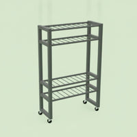 Floor-Standing Racket Holder with Wheels Mobile Pickleball Rack Metal Pickleball Storage Cart Rolling for Clubs, Coaches, Players, Gym, Court, Garage