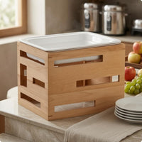 Display Tray Stand Faux-Porcelain Wood Tray Stand Low Profile Party Tableware for Salad Service