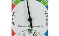 Twin Dial Thermometer Hygrometer Metal Frame Analog Temperature-Hygrometer Easy Reading Climate Tool for Indoor, Office, Greenhouse