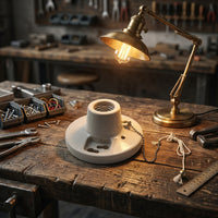 Ceiling Light with Pull Cord for Ceiling Lighting, Vintage Lamp E27 Bulb Holder with Pull Switch, Large 4.5 Inch Base Diameter, 220V E27 Base