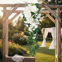 Korean Design Waterfall Wedding Flower Arrangement Elegant Waterfall Bridal Flower Arrangement Lifelike for Brides, Outdoor Ceremony