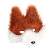 Wolf Face Covering Faux Shaggy Synthetic Hair Face Covering Shaggy Costume Accessory for Cosplayers, Adults, Cosplay, Halloween