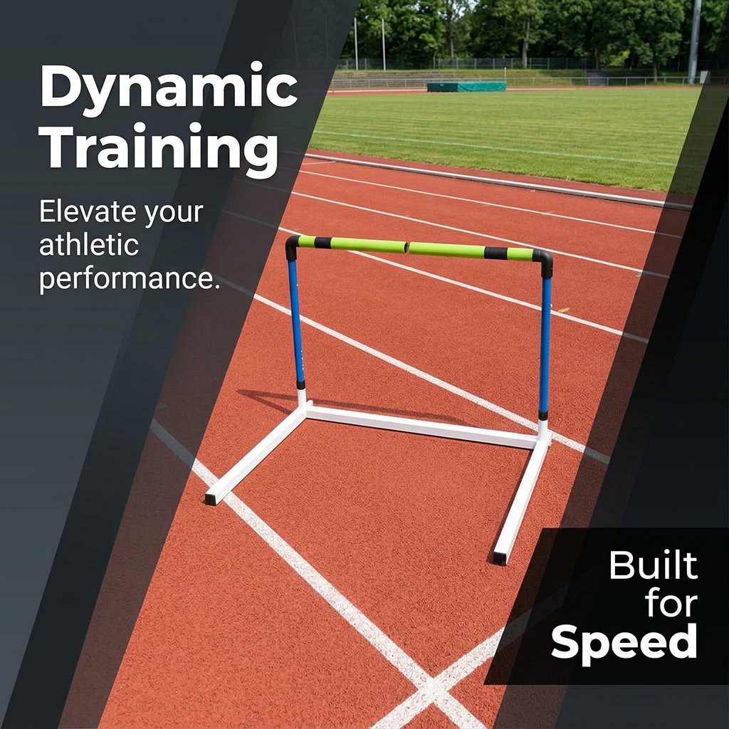 Adjustable Hurdle Set for Track and Field Training, Speed Agility, Sports Training Hurdles, Detachable, White