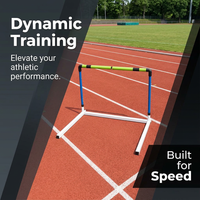 Adjustable Hurdle Set for Track and Field Training, Speed Agility, Sports Training Hurdles, Detachable, White