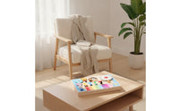 Wooden Busy Board Featuring a Piano Interactive DJ Busy Board Educational for Kids, Travel