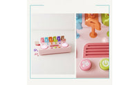 Toy Bus with Buttons Interactive Busy Board with Handle Sensory Toy with Buttons Tactile Busy Board with Lights Tabletop