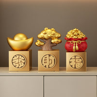 Decorative Ornament with Pedestal Three-Dimensional Pedestal Ornament Freestanding  for Living Room, Entryway