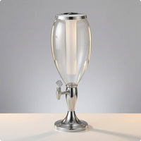 Illuminated Beer Dispenser Column Matching Base Single Beer Column Transparent Drinkware
