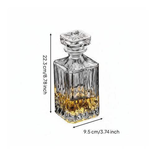 European Design Whiskey Glass Set with Lid Crystal Whiskey Decanter Set