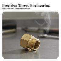 Pressure Washer Thread Adapter Wide Compatibility Steam Cleaner Hose Fitting Leak-Resistant Brass Nozzle Converter