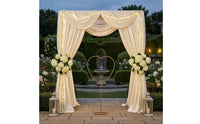Gilded Heart Arch Stand Arch Stand Freestanding Heart-Shaped Metal Arch Frame Rectangular Base Event Decoration