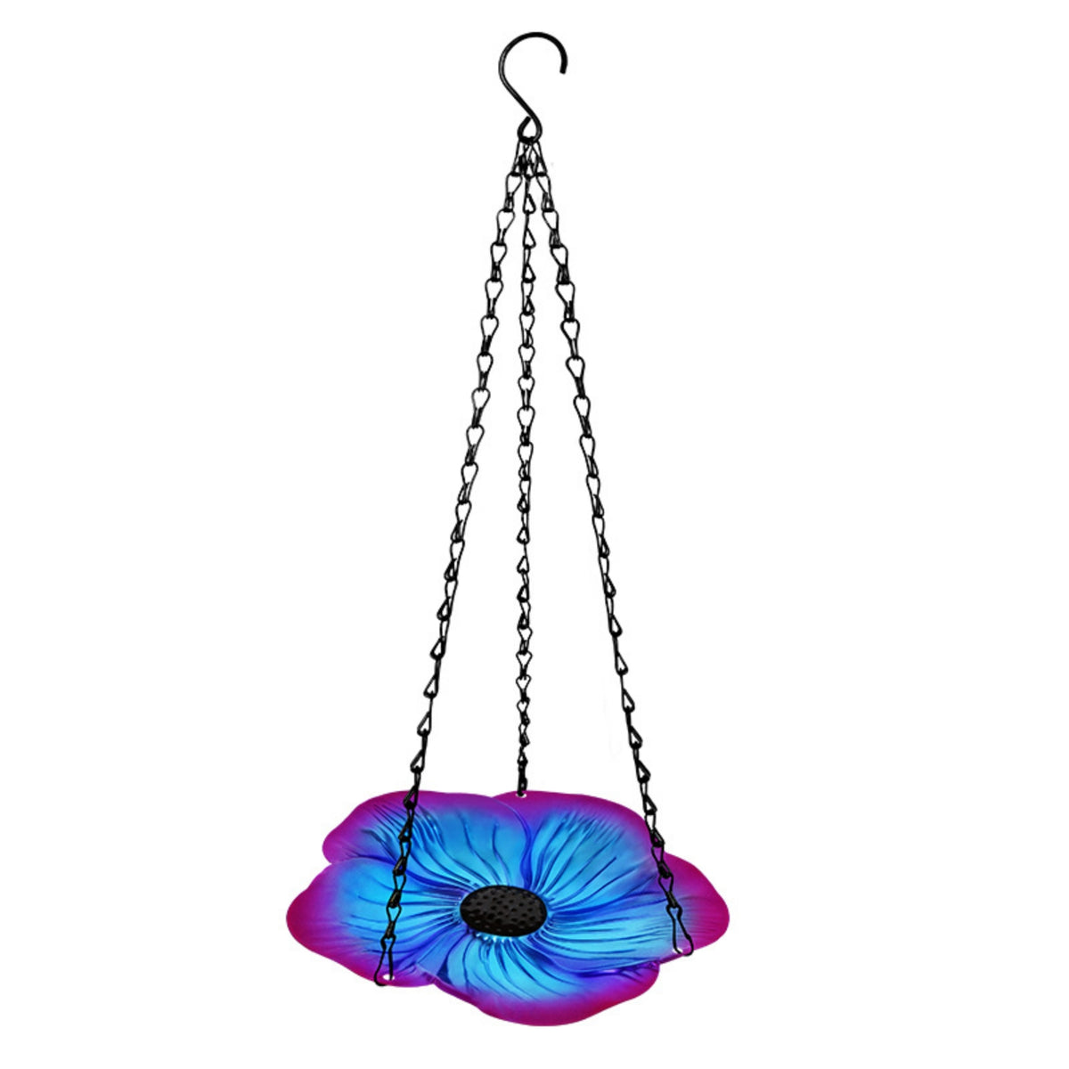 Flower-Shaped Hanging Bird Feeder Outdoor Hanging Bird Bath Lightweight Birdbath Long-Lasting for Balcony