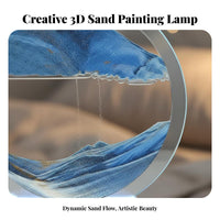 7 Color Changing 3D Quicksand Painting Light Creative Gift LED Sandscape Night Light 360 Degree Flip for Adults, Bedroom, Living Room, Study