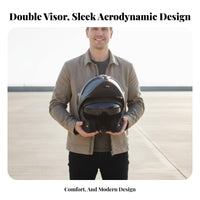 Flip up Full Face Helmet Anti-Fog Flip Up Wide Field of View for Four-Season Riding, Commuting, Traveling