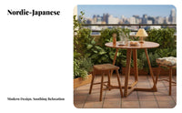 Space-Saving Round Pedestal Table Mid-Century-Century Design Round Table with V-Shaped Legs Safe Rounded Corners Household Furniture Stable Construction for Apartment Dwellers, Design Enthusiasts, Small Areas, Balcony, Dining Room, Kitchen