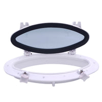 Waterproof Rectangular Porthole Window Corrosion-Non-Corrosive Watertight Marine Window Easy Installation Rectangular Porthole Opens 180 Degrees