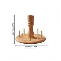 Wooden Thread Rack Space-Saving Tabletop Thread Organizer Small for Craft Room