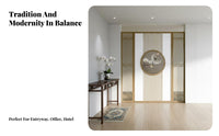 Chinese Design Partition Screen Mortise and Tenon Joinery Solid Wood Entryway Screen Standing Room Divider for Homeowners, Renters, Bedroom
