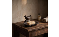 Soap Dish with Tray Cast Iron Soaps Holder Slotted Soap Dish for Washroom