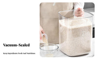 Moisture-Proof Vacuum Rice Container Long-Lasting Airtight Rice Container Space-Saving Design for Kitchen
