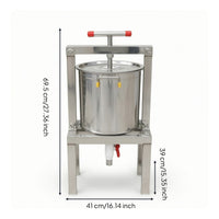 Manual Honey Press Food Grade Honey Press with Filter Screen Equipment Heavy Duty Long-Lasting for Beekeepers, Apiary