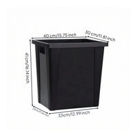 Square Flower Container Plastic Flower Container with Handles Square Vase Black Floral Containers Tapered for Florists