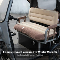 Easy to Install Electric Tricycle Seat Cushion Non-Slip Bottom All-in-Single Seat Backrest Cushion Multi-Purpose for Adults, Cold Weather