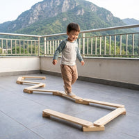 Wooden Balance Beam, Kids Balance Toy, Gross Motor Skills Training, Indoor and Outdoor Play