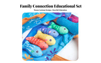 Interactive Play Textile Aquatic Creature Catching Game Hand-Eye Coordination Soft Fishing Toy Set Develops Fine Muscle Skills for Toddlers
