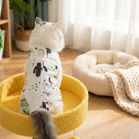 Cat Surgery Suit and Spay Recovery Suit, Female Cat Recovery Suit, Post-Operative Cat Clothing with Tie Closure, Sleeveless Anti-Licking Design