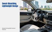 Polyester Steering Wheel Cover, Black Leopard Print, Universal Fit, Sweat-Absorbing, Stylish Car Interior Accessory