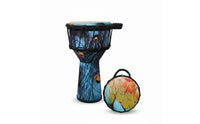 Portable 10 Inch Djembe Drum Comfortable Rounded Rim PVC Tribal Drum Tuning-without Tuning for Beginners