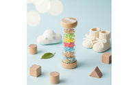Wooden Rain Child-Centered Influenced Rain Rattle Soothing Raindrop Sounds Rainfall Rattle Shaker for Infants, Young Children, Classroom