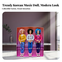 3 Pieces Male Band Doll Set Fashionable Finished Fits Music Idols Design Dolls Male Band Member Doll Detailed Finished Fit Male