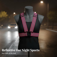 Elastic Reflective Running Straps 360° Reflectivity Adjustable Reflective Harness Night Running Safety Straps Lightweight