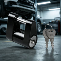 Anti-Theft Trailer Hitch Connector Lock Compact Trailer Hitch Lock Heavy-Duty Key-Operated for RV Campers, Towing, Parking