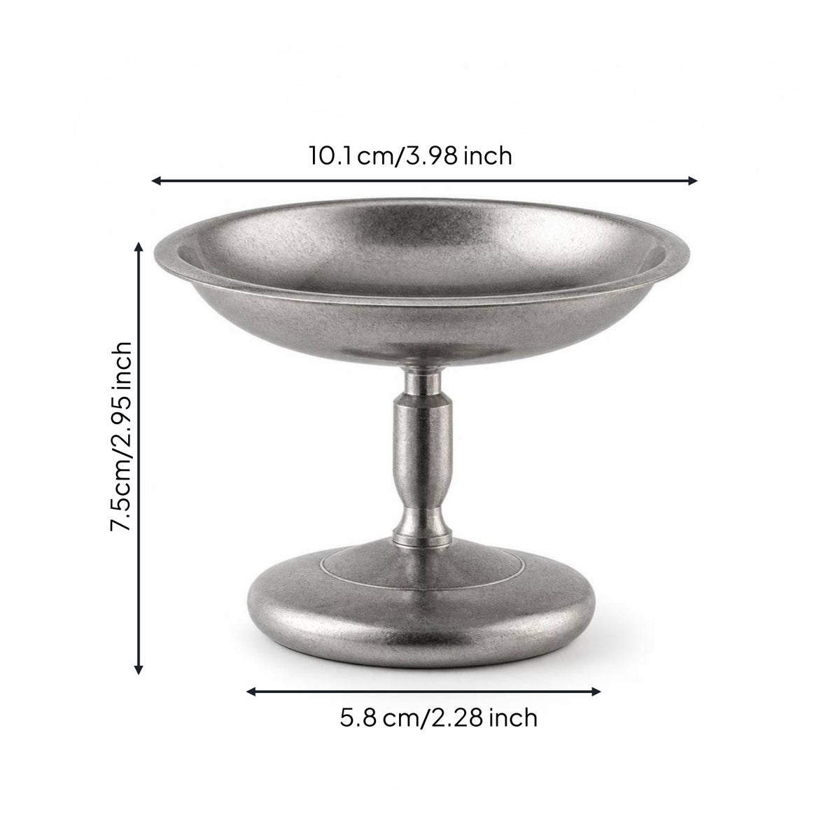 Dessert Cup with Pedestal Footed Metal Sweet Dish Retro-Style Dishware for Caterers, Home Entertaining, Afternoon Tea