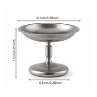 Dessert Cup with Pedestal Footed Metal Sweet Dish Retro-Style Dishware for Caterers, Home Entertaining, Afternoon Tea