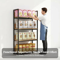 Supermarket Display Rack Sturdy and Sturdy Double Sided Gondola Shelving High Load Capacity Multi-Tier Store Shelf for Retailers, Shop, Pharmacy