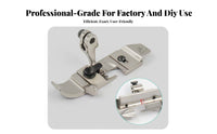 Grooved Overlock Presser Foot Accurate Cord Guide Serger Cording Foot and Wear-Resistant for Garment Making, Upholstery