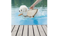 Dog Life Jacket Adjustable Straps Dog Flotation Vest Canine Buoyant Vest Brown Pet Gear Lightweight for Water Safety